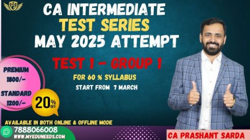 Picture of CA Intermediate Test Series - Group-1, Test-1 60% Syllabus 