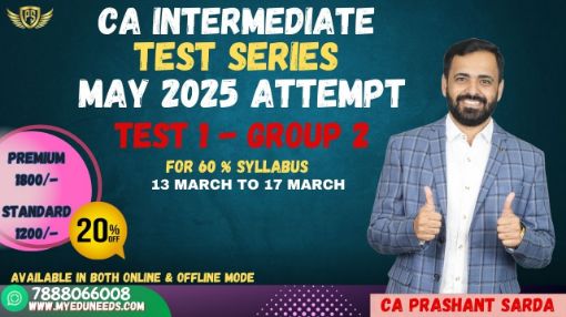Picture of CA Intermediate Test Series - Group-2, Test-1 60% Syllabus 