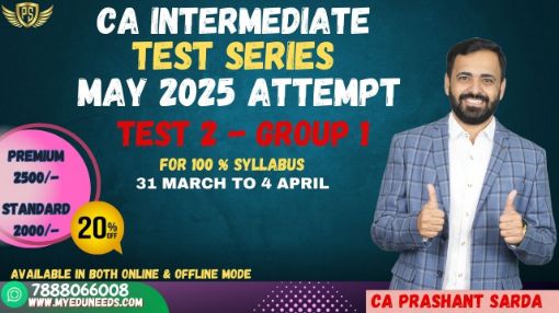 Picture of CA Intermediate Test Series - Group-1, Test-2 100% Syllabus 