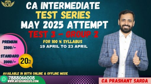 Picture of CA Intermediate Test Series - Group-2, Test-3 100% Syllabus