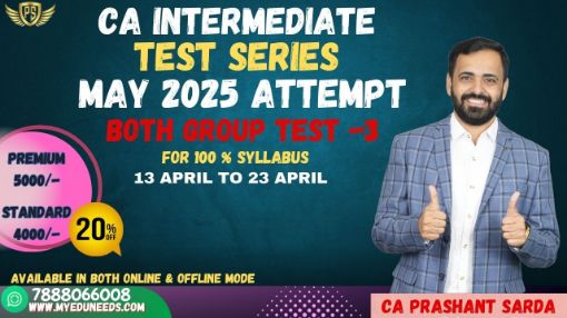 Picture of CA Inter Test Series - both group, Test-3 100% Syllabus