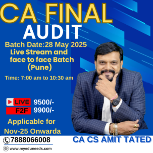 Picture of CA Final Audit Regular Diamond  Batch  By CA CS Amit Tated