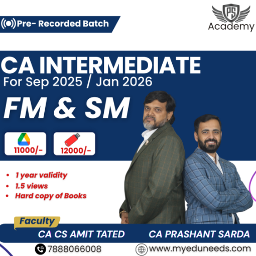 Picture of Paper-6A & 6B FM SM BY CA PRASHANT SARDA & CA CS AMIT TATED (New Syllabus)
