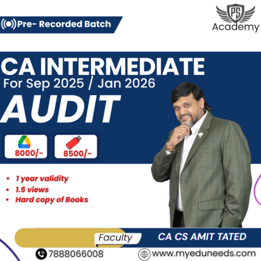 Picture of Paper-5: Auditing and Ethics By CA CS Amit Tated  (New Syllabus)