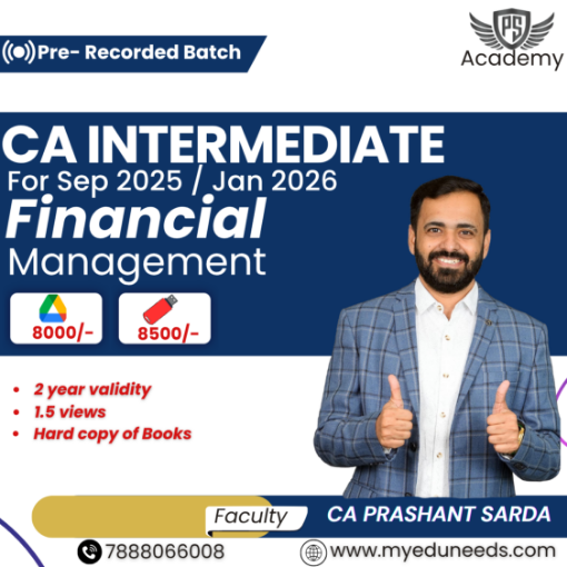 Picture of CA Inter FM Regular Pre Recorded Batch  By CA Prashant Sarda 
