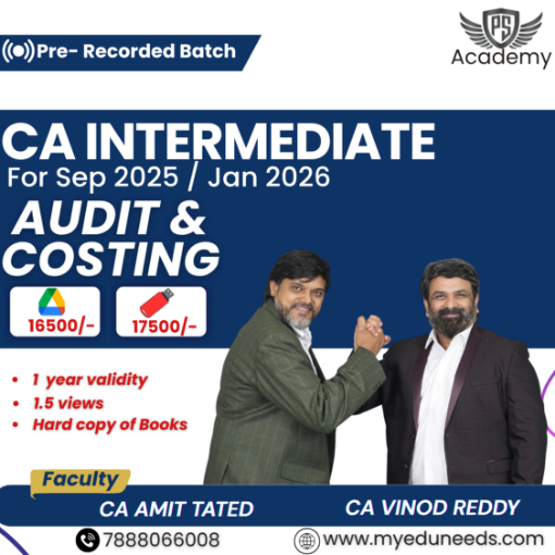 Picture of CA INTERMEDIATE COST & AUDIT BY CA Vinod Reddy , CA Amit Tated 