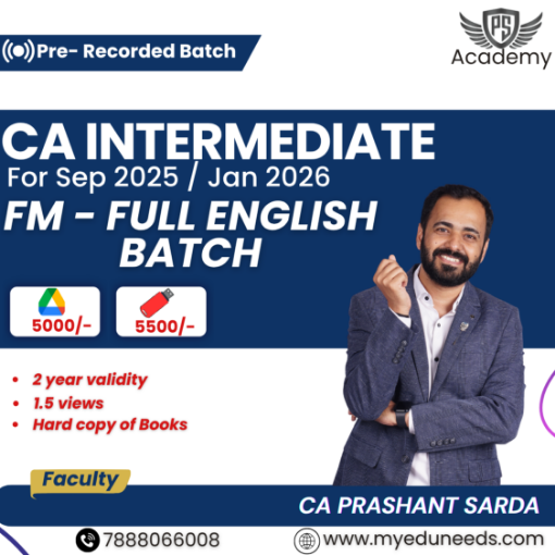 Picture of CA Inter FM Regular Full English Batch By CA Prashant Sarda