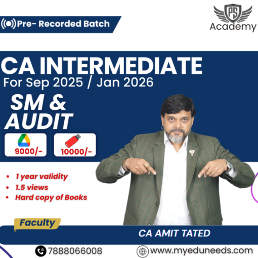 Picture of CA INTERMEDIATE SM & AUDIT BY CA Amit Tated 