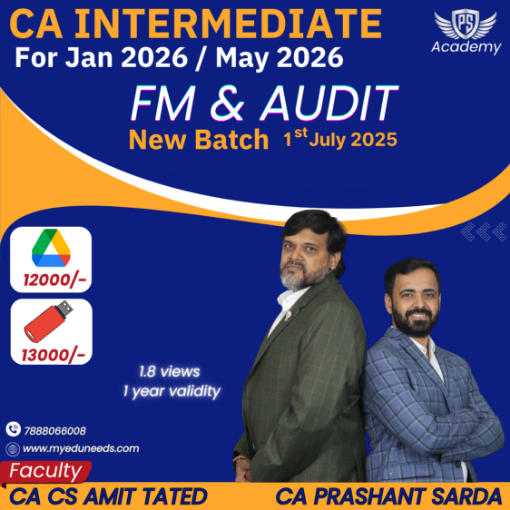 Picture of COMBO FM + AUDIT BY CA PRASHANT SARDA & CA CS AMIT TATED (NEW SYLLABUS)