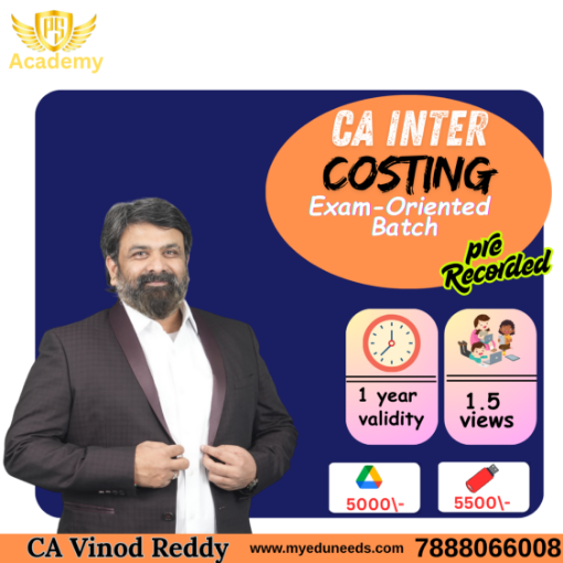 Picture of CA Intermediate Costing  - Exam Oriented Batch - By CA Vinod Reddy